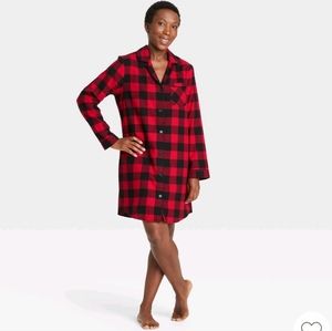 Target Wondershop Buffalo Plaid Flannel Nightgown Matching Family PJs, Large